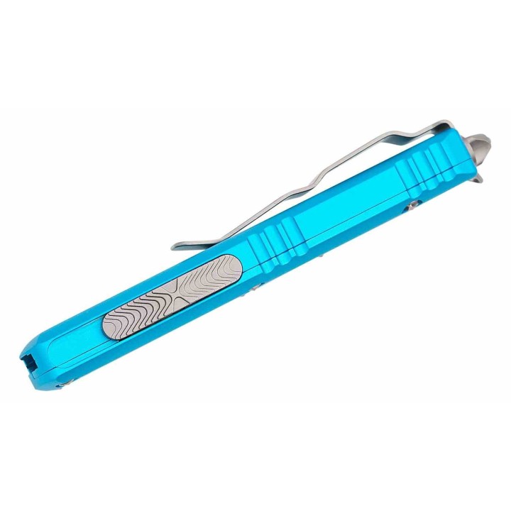 Couteau Microtech 232-12TQ UTX-85 AUTO OTF Lame Double Edge Acier Premium Manche Turquoise USA MCT23212TQ - Livraison Gratuite