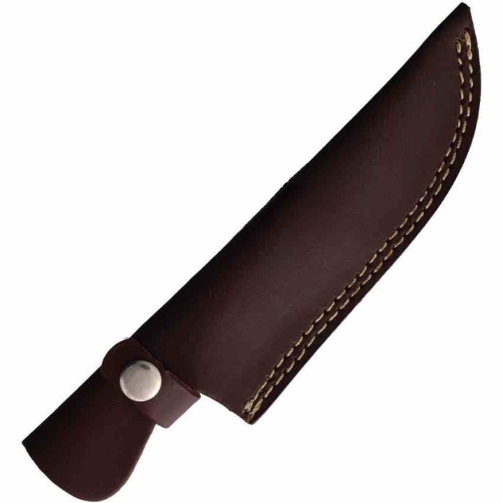 Couteau de Chasse Damas Lame 256 Couches Manche Os Mitres Damas Etui Cuir FH Knives FHK1352 - Livraison Gratuite