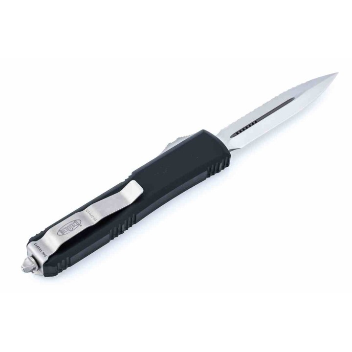 Couteau Microtech 122-6 Black OTF Auto Ultratech D/E Lame Acier Premium Double Tranchant Made USA MCT1226 - Livraison Gratuite