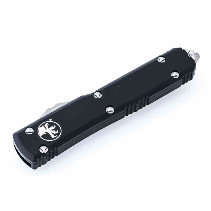 Couteau Microtech 122-6 Black OTF Auto Ultratech D/E Lame Acier Premium Double Tranchant Made USA MCT1226 - Livraison Gratuite