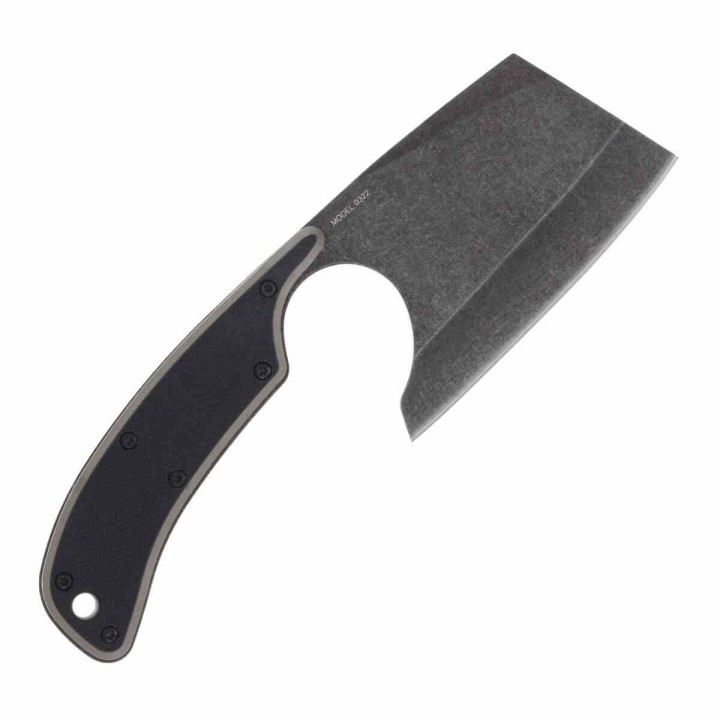 Couteau Couperet Browning Cutoff Camp Cleaver Lame Acier 9Cr14MoV Blackwash Manche Black/Tan G10 BR0322B - Livraison Gratuite