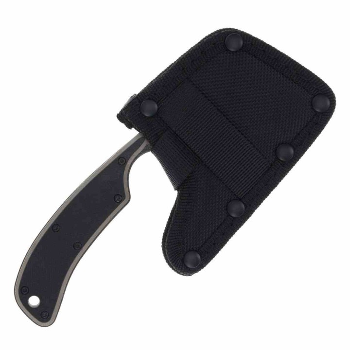 Couteau Couperet Browning Cutoff Camp Cleaver Lame Acier 9Cr14MoV Blackwash Manche Black/Tan G10 BR0322B - Livraison Gratuite