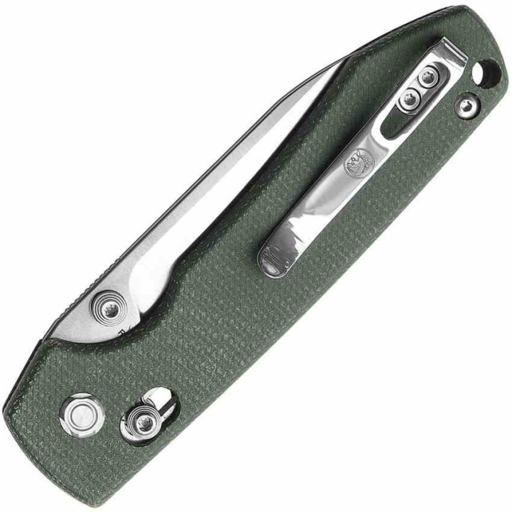 Couteau Vosteed Raccoon Green Lame Acier Sandvik 14C28N Satin Manche G10 IKBS Clip VOSRCCBVTMN - Livraison Gratuite