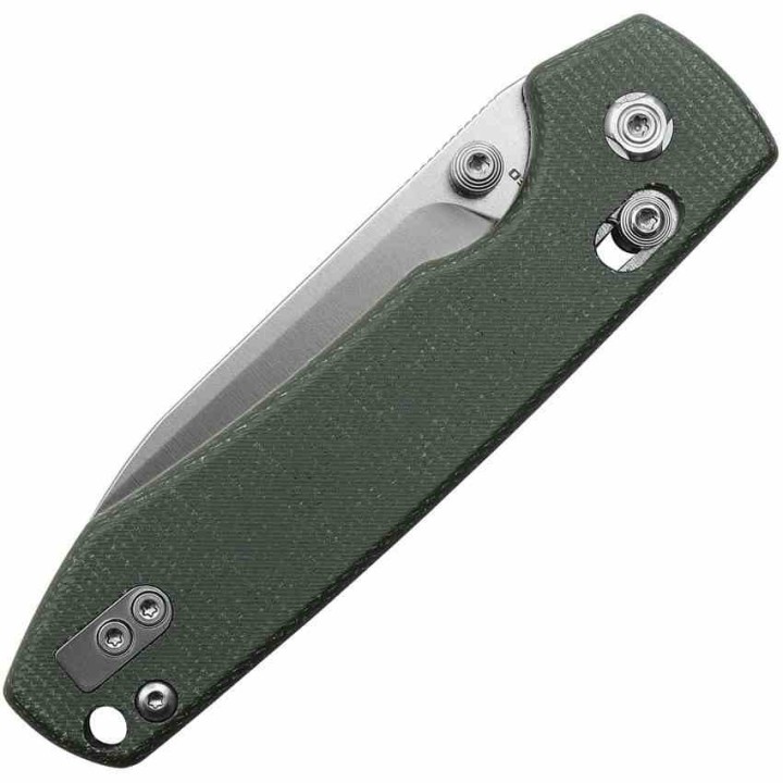 Couteau Vosteed Raccoon Green Lame Acier Sandvik 14C28N Satin Manche G10 IKBS Clip VOSRCCBVTMN - Livraison Gratuite