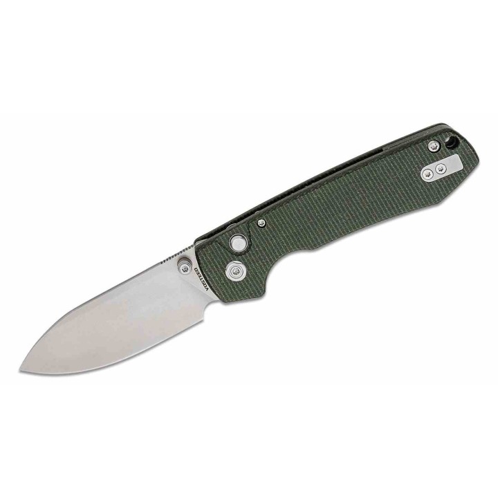 Couteau Vosteed Raccoon Green Lame Acier Sandvik 14C28N Satin Manche G10 IKBS Clip VOSRCCBVTMN - Livraison Gratuite