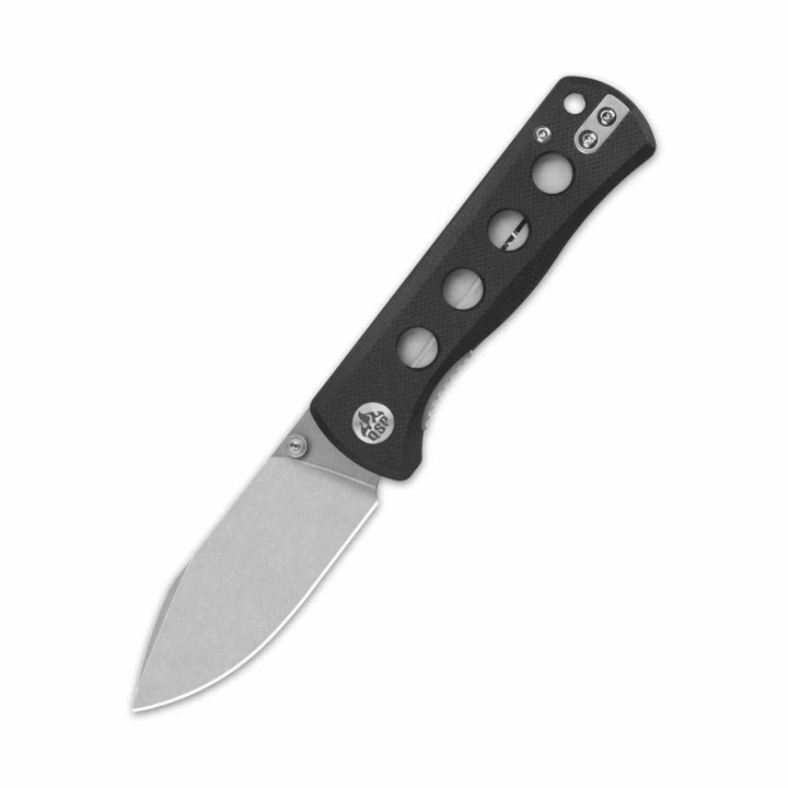 Couteau QSP Canary Black Folder Lame Acier 14C28N Manche G10 Handle IKBS Linerlock Clip QS150A1 - Livraison Gratuite