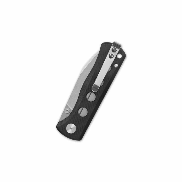 Couteau QSP Canary Black Folder Lame Acier 14C28N Manche G10 Handle IKBS Linerlock Clip QS150A1 - Livraison Gratuite