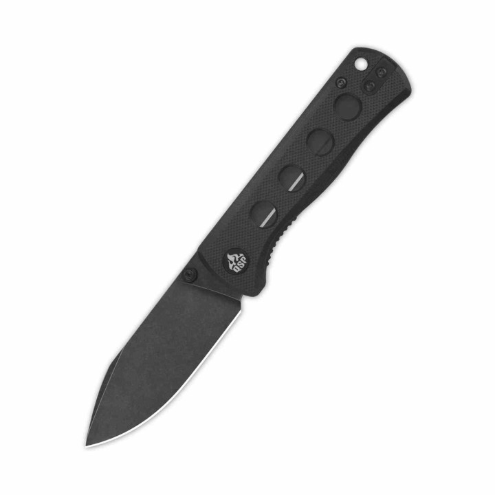 Couteau QSP Canary Black Folder Lame Acier 14C28N Blackwash Manche G10 Handle IKBS Linerlock Clip QS150A2 - Livraison Gratuite