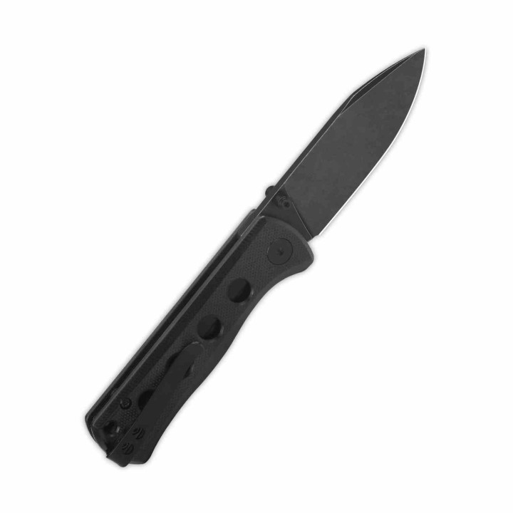 Couteau QSP Canary Black Folder Lame Acier 14C28N Blackwash Manche G10 Handle IKBS Linerlock Clip QS150A2 - Livraison Gratuite