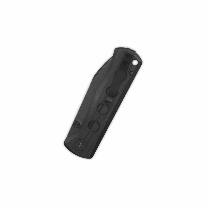 Couteau QSP Canary Black Folder Lame Acier 14C28N Blackwash Manche G10 Handle IKBS Linerlock Clip QS150A2 - Livraison Gratuite