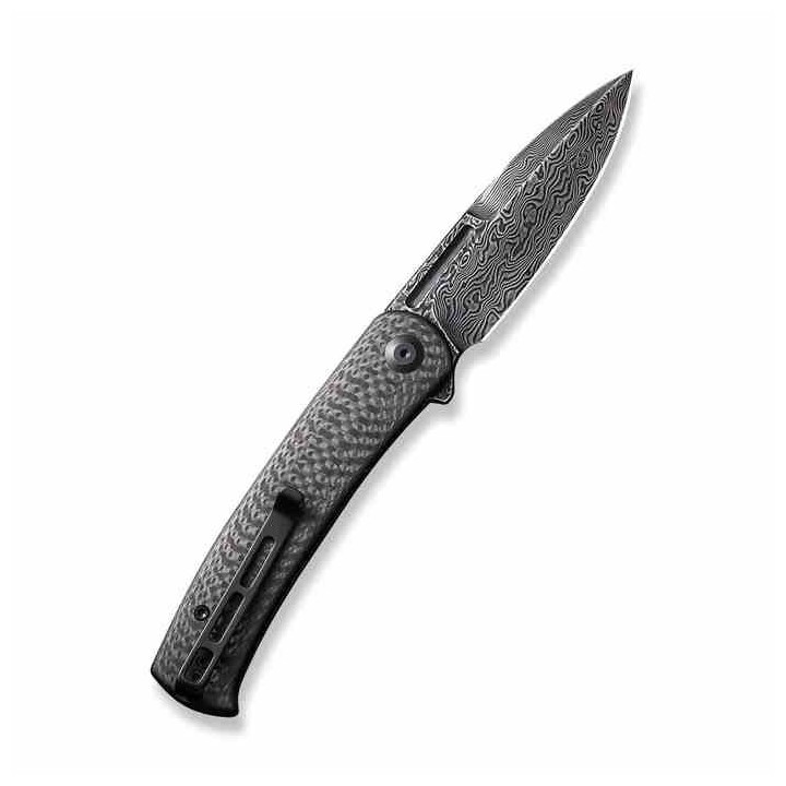 Couteau Civivi Caetus Damas Manche Fibre de Carbone IKBS Linerlock Clip C21025CDS1 - Livraison Gratuite