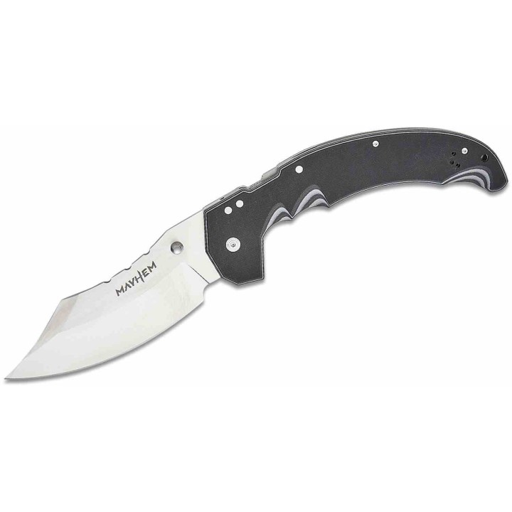 Couteau Cold Steel Mayhem ATLAS Lock Lame Acier AUS-10A Cleaver Manche Black/Gray G10 Clip CSFL60DPLM - Livraison Gratuite