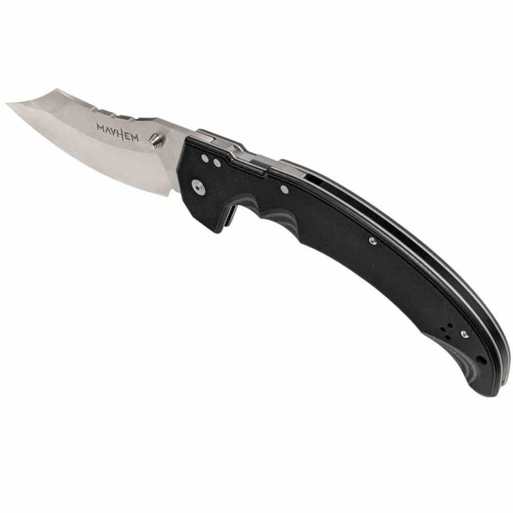 Couteau Cold Steel Mayhem ATLAS Lock Lame Acier AUS-10A Cleaver Manche Black/Gray G10 Clip CSFL60DPLM - Livraison Gratuite