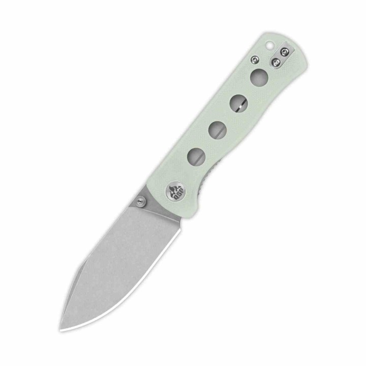 Couteau QSP Canary Jade Folder Lame Acier 14C28N Stonewash Manche G10 IKBS Linerlock Clip QS150E1 - Livraison Gratuite