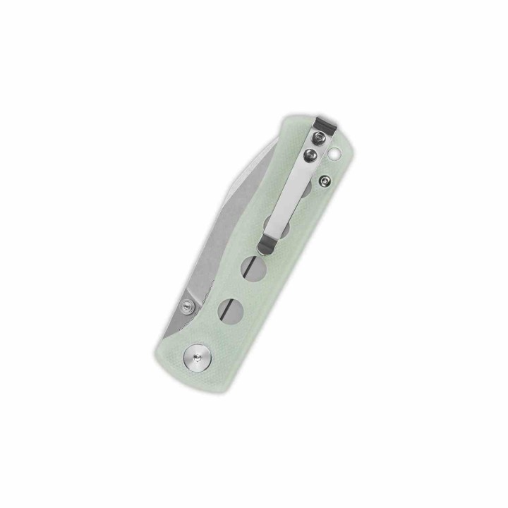 Couteau QSP Canary Jade Folder Lame Acier 14C28N Stonewash Manche G10 IKBS Linerlock Clip QS150E1 - Livraison Gratuite