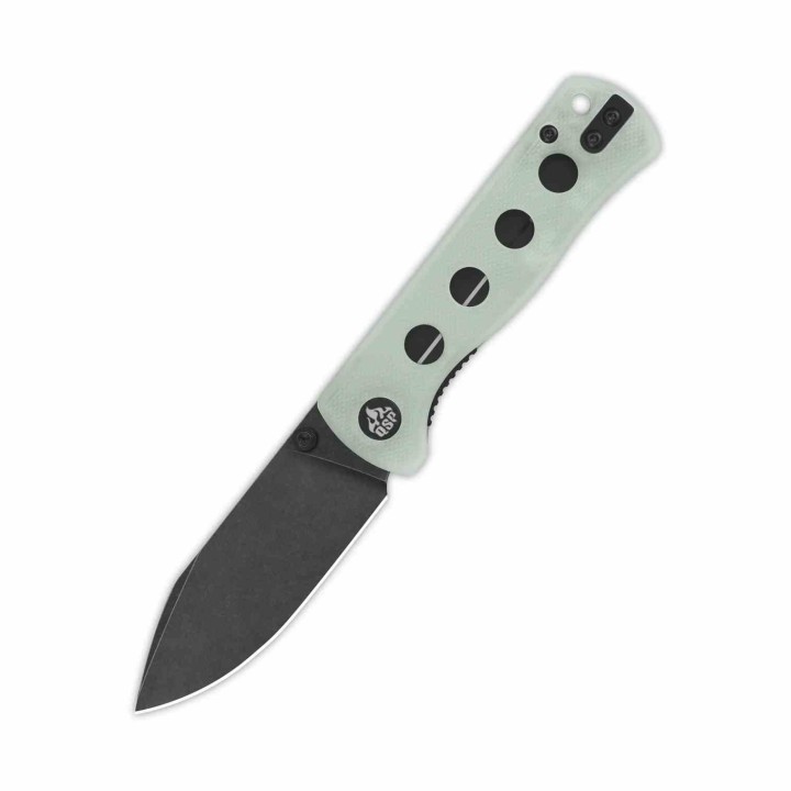 Couteau QSP Canary Jade Folder Lame Acier 14C28N Blackwash Manche G10 IKBS Linerlock Clip QS150E2 - Livraison Gratuite