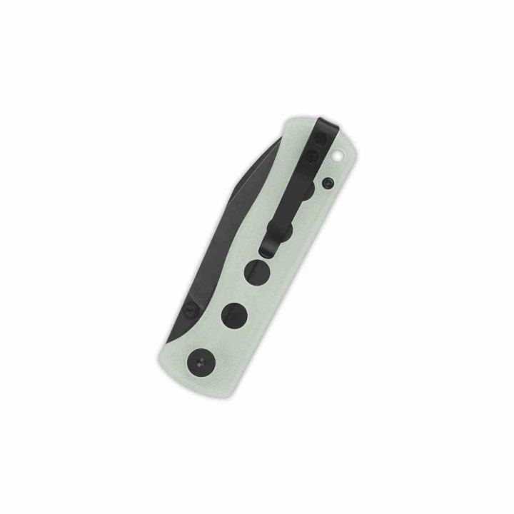 Couteau QSP Canary Jade Folder Lame Acier 14C28N Blackwash Manche G10 IKBS Linerlock Clip QS150E2 - Livraison Gratuite