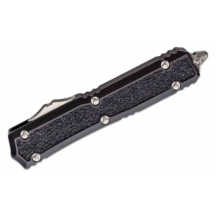 Couteau Microtech 206-12S Makora Black OTF Serrated Double Edge Lame Acier Premium Clip USA MCT20612S - Livraison Gratuite