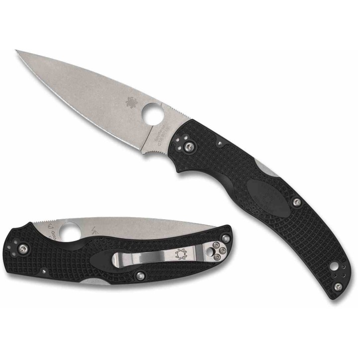 Couteau Spyderco Native Chief Lightweight Lame Acier CTS-BD1N Satin Manche FRN Lockback USA SC244PBK - Livraison Gratuite
