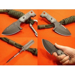 Couteau De Survie Tops SurvTac 5 Acier Carbone 1095 Manche Micarta Tops Knives Made In USA TPM1MGT01 - Livraison Gratuite