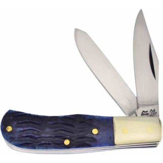 F14100BLPB Lot de 3 Couteau Frost Cutlery Jim Bowie Trapper Blue Pk Manche Os Lames Acier Inox - Livraison Gratuite