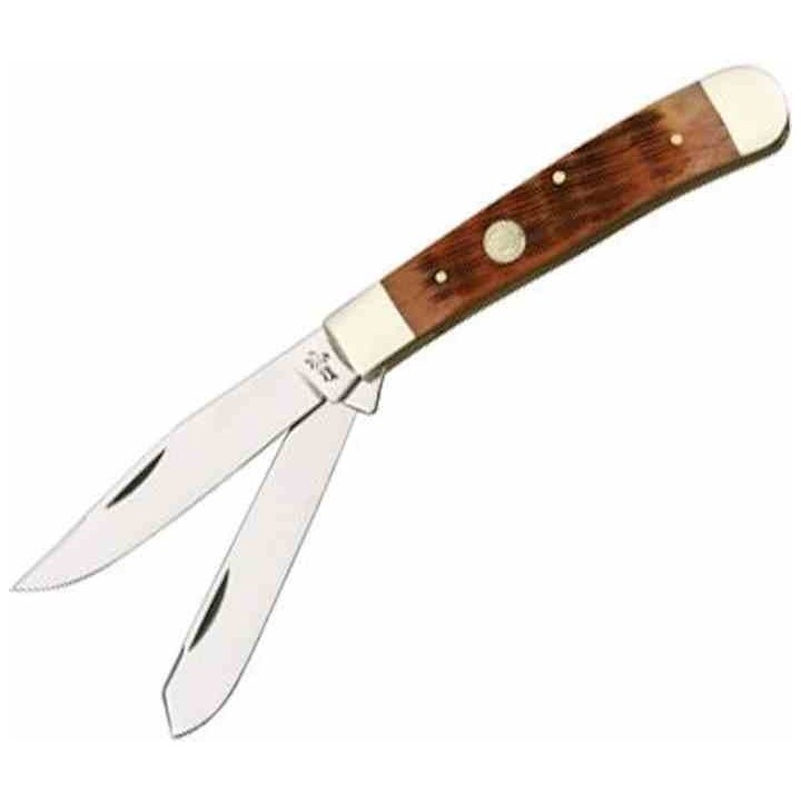 F14312TPS Lot de 3 Couteau Frost Cutlery Big Game Trapper Peach Bone Manche Os Lames Acier Inox - Livraison Gratuite