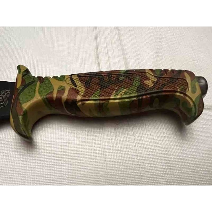 F18431CA Lot de 3 Couteau Frost Cutlery Jungle Fever IV Bowie Lame Acier Inox Manche Camo Etui Nylon - Livraison Gratuite
