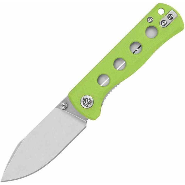 Couteau QSP Canary Neon Green Folder Lame Acier 14C28N Stonewash Manche G10 IKBS Linerlock Clip QS150C1 - Livraison Gratuite