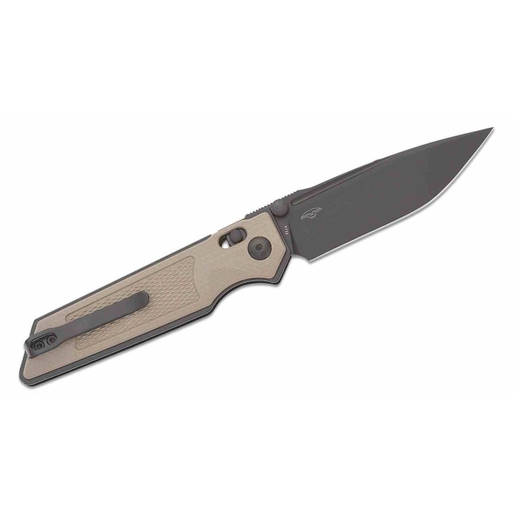 Couteau Real Steel Sacra Coyote Lame Acier K110 Black Manche G10 Handles Slider Clip RS7712C - Livraison Gratuite