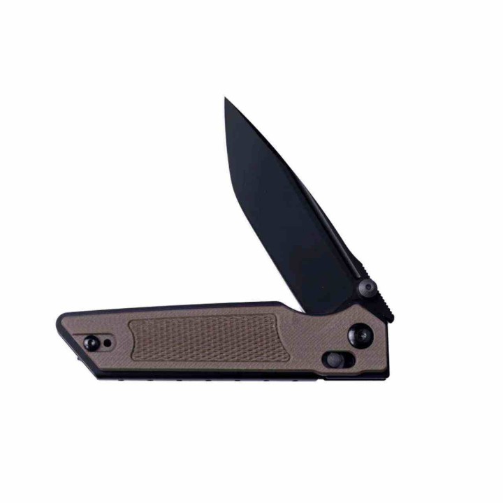 Couteau Real Steel Sacra Coyote Lame Acier K110 Black Manche G10 Handles Slider Clip RS7712C - Livraison Gratuite