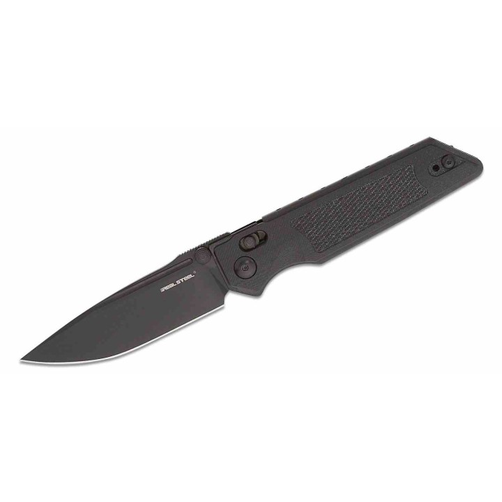 Couteau Real Steel Sacra Black Lame Acier K110 Black Manche G10 Handles Slider Clip RS7712B - Livraison Gratuite