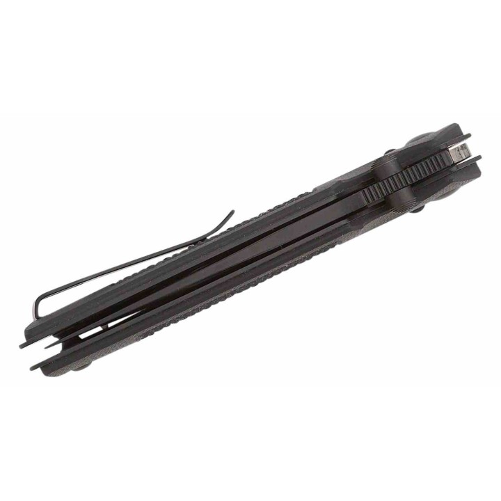 Couteau Real Steel Sacra Black Lame Acier K110 Black Manche G10 Handles Slider Clip RS7712B - Livraison Gratuite