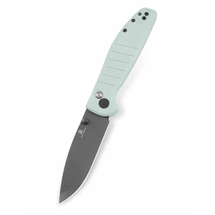 Couteau Bestech Bestechman Goodboy Ice Cream Blue G10 Lame Acier D2 Gray DLC IKBS Button Lock Clip BTKMK04D - Livraison Gratuite