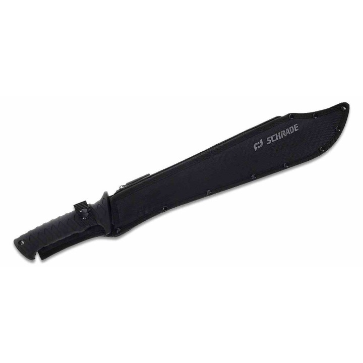 Couteau Schrade Delta Class Decimate Sawback Machete Lame Acier 3Cr13 Manche Abs Etui Nylon SCH1182528 - Livraison Gratuite