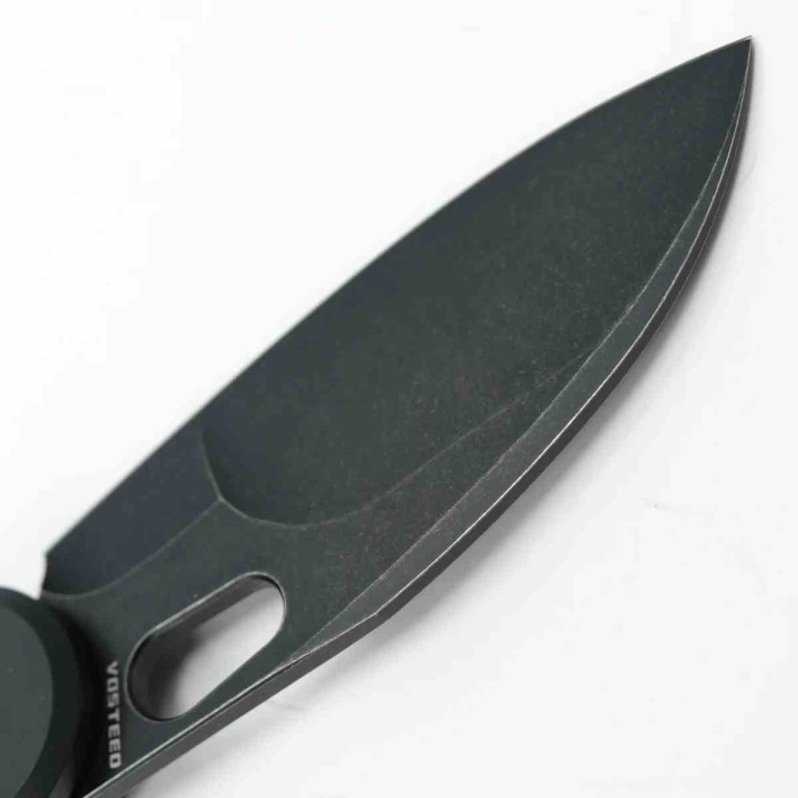 Couteau Vosteed Morel Black N690 Blade Aluminum Handle IKBS Clip Crossbar Lock VOSA1001 - Livraison Gratuite