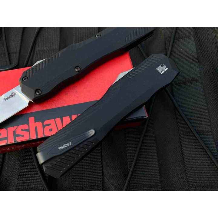 Couteau Kershaw Livewire OTF AUTO Black Lame Acier CPM-MagnaCut Manche Aluminum Clip USA KS9000 - Livraison Gratuite