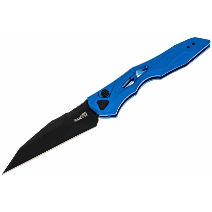 Couteau Automatique Kershaw Launch 13 AUTO Blue Lame Acier CPM-154 Manche Alu Button Lock USA KS7650BLU - Livraison Gratuite