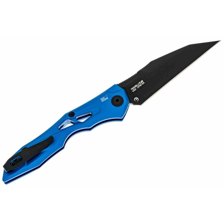 Couteau Automatique Kershaw Launch 13 AUTO Blue Lame Acier CPM-154 Manche Alu Button Lock USA KS7650BLU - Livraison Gratuite