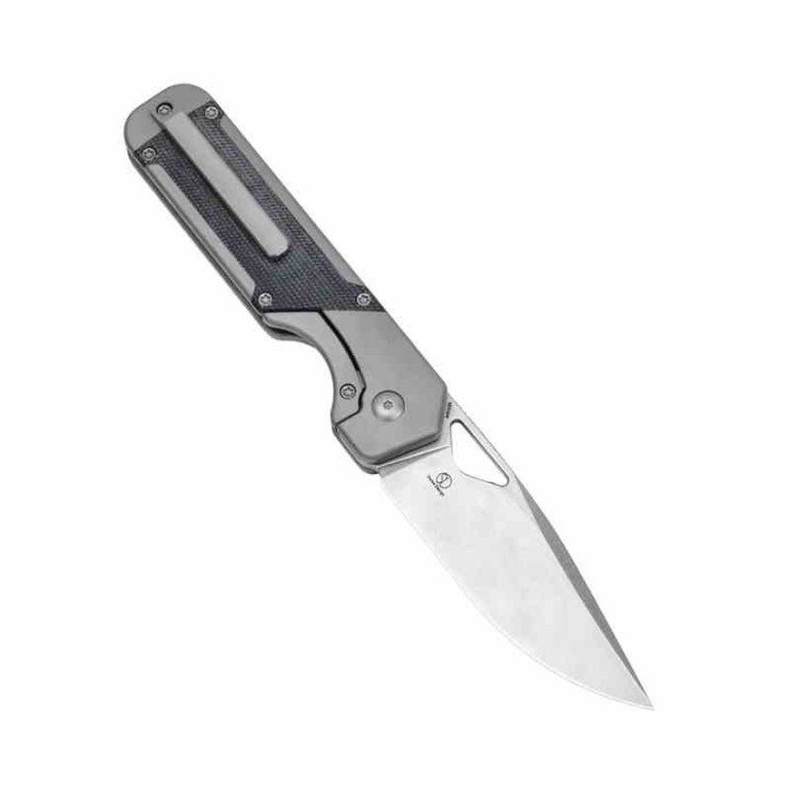 Couteau Kizer Militaw Manche Titane/Micarta Lame Acier S35VN Satin IKBS Framelock Clip KI3634A1 - Livraison Gratuite