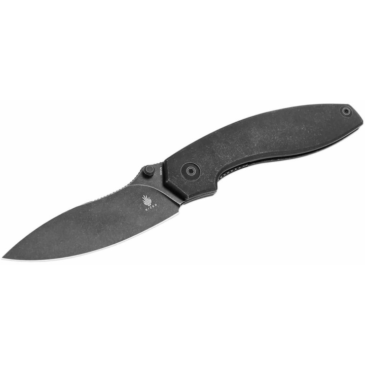 Couteau Kizer Doberman Titane Black Lame Acier S35VN Manche Titane IKBS Linerlock Clip KI4639A1 - Livraison Gratuite