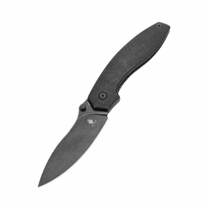 Couteau Kizer Doberman Titane Black Lame Acier S35VN Manche Titane IKBS Linerlock Clip KI4639A1 - Livraison Gratuite
