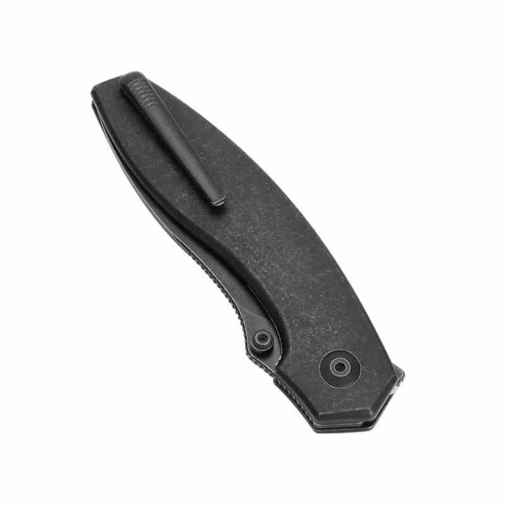 Couteau Kizer Doberman Titane Black Lame Acier S35VN Manche Titane IKBS Linerlock Clip KI4639A1 - Livraison Gratuite