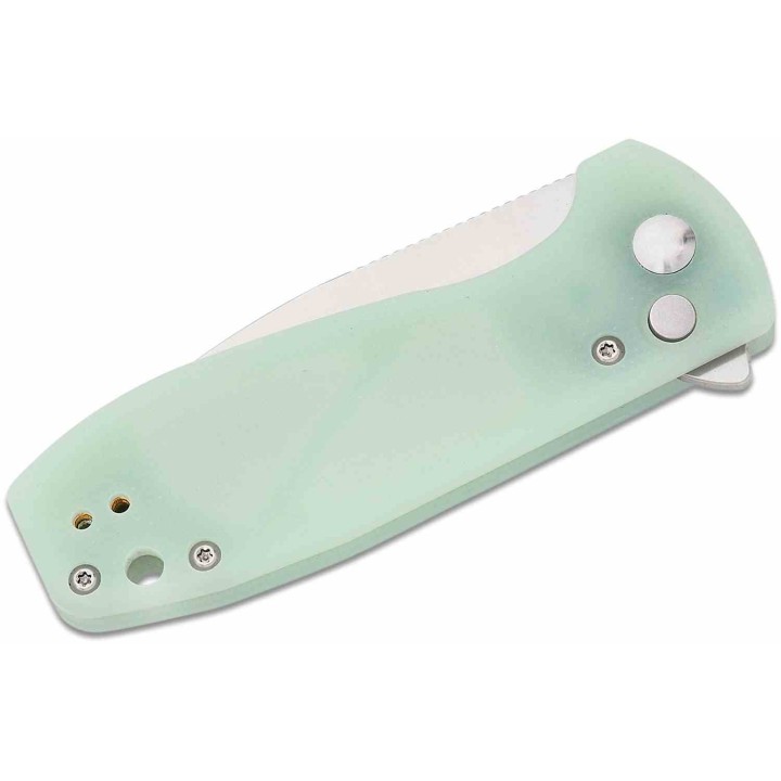 Couteau Kizer Amicus Jade Manche G10 Lame Acier 9Cr18MoV Satin IKBS Button Lock Clip KIL3002A2 - Livraison Gratuite