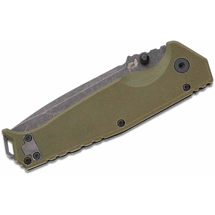 Couteau Schrade Melee OD Green A/O Lame Tanto Acier D2 Manche G10/Acier Frame Lock Clip SCH1159324 - Livraison Gratuite