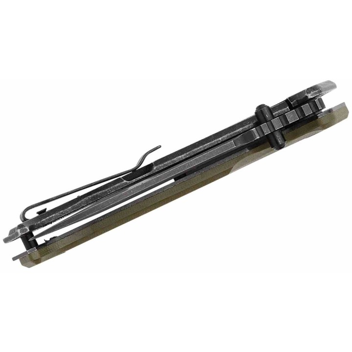 Couteau Schrade Melee OD Green A/O Lame Tanto Acier D2 Manche G10/Acier Frame Lock Clip SCH1159324 - Livraison Gratuite