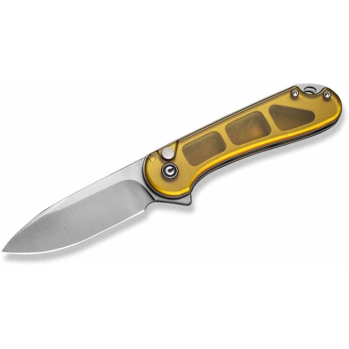 Couteau CIVIVI Elementum II Ultem Lame Acier Nitro-V Satin Drop Point IKBS Button Lock Clip CIVC18062P7 - Livraison Gratuite