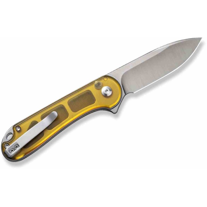 Couteau CIVIVI Elementum II Ultem Lame Acier Nitro-V Satin Drop Point IKBS Button Lock Clip CIVC18062P7 - Livraison Gratuite