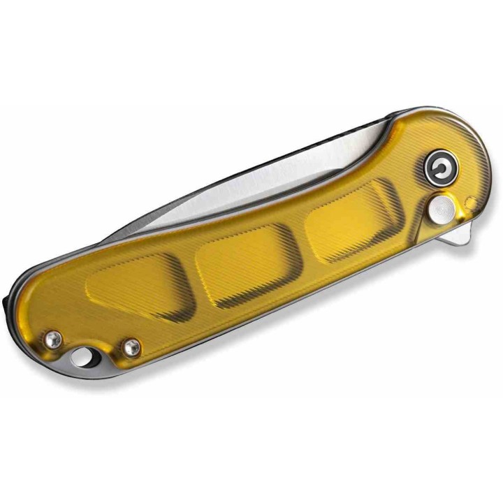 Couteau CIVIVI Elementum II Ultem Lame Acier Nitro-V Satin Drop Point IKBS Button Lock Clip CIVC18062P7 - Livraison Gratuite