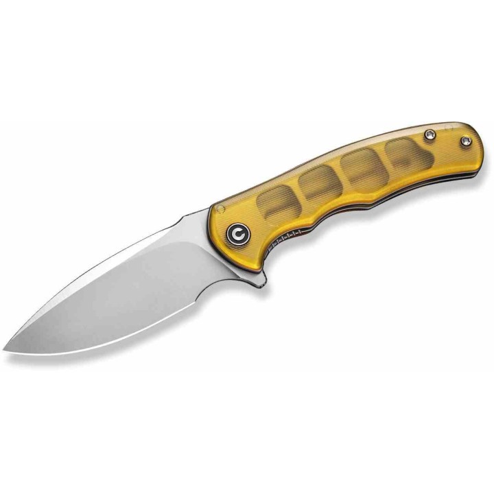 Couteau CIVIVI Mini Praxis Ultem Lame Acier D2 Satin Drop Point IKBS Linerlock Clip CIVC18026C4 - Livraison Gratuite