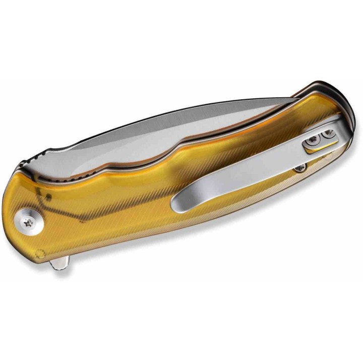 Couteau CIVIVI Mini Praxis Ultem Lame Acier D2 Satin Drop Point IKBS Linerlock Clip CIVC18026C4 - Livraison Gratuite